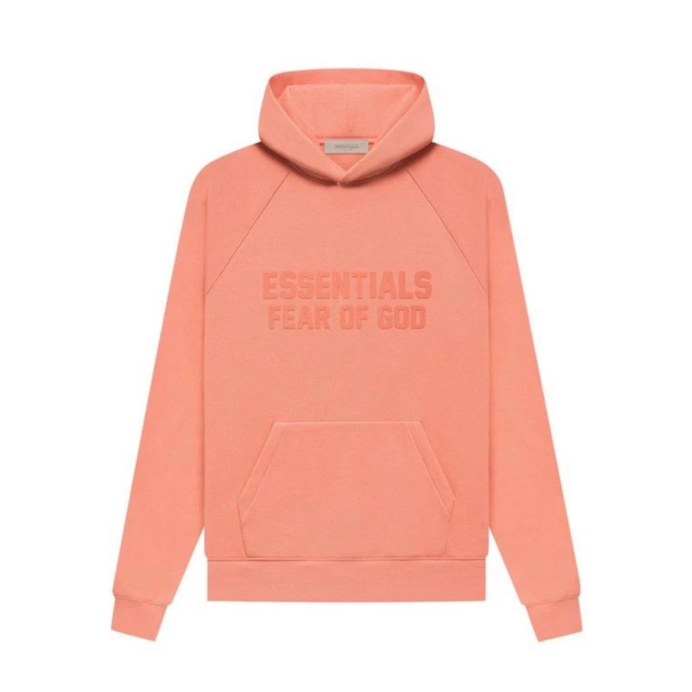 NWT Fear of God ESSENTIALS Hoodie Coral Unisex design